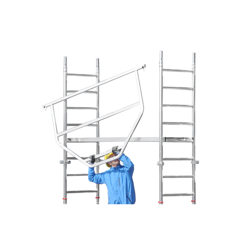 Échafaudage Multifonction MAXCRAFT - Plate-forme Mobile Aluminium Avec Roues - Gris - Bricolage