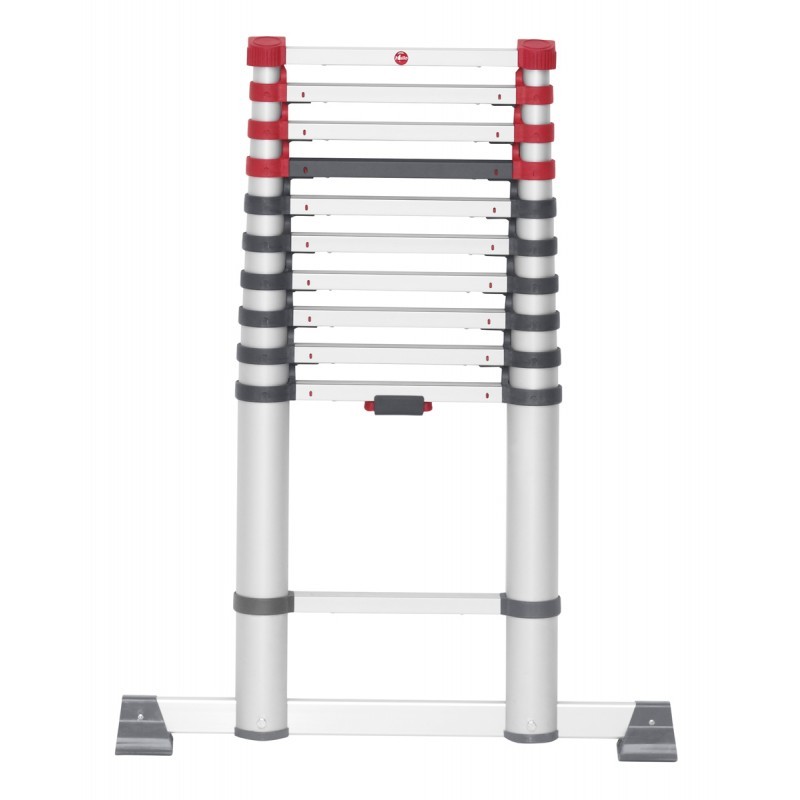 Echelle télescopique max 10+1 barreaux. haut. max 3.8m Base Echelle télescopique max 10+1 barreaux. haut. max 3.8m Base