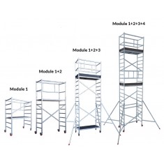 Echafaudage roulant aluminium modulaire HAILO