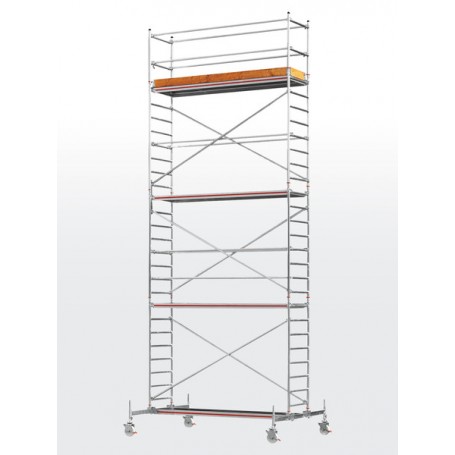 Echafaudage roulant SC60 avec traverses roulantes, plateforme 0,80 x 2,95 m