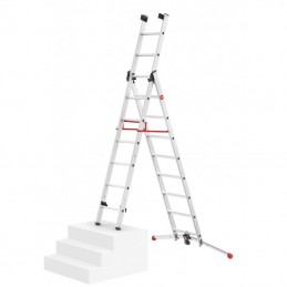 Echelle transformable 3 plans Profilot avec base rapportée