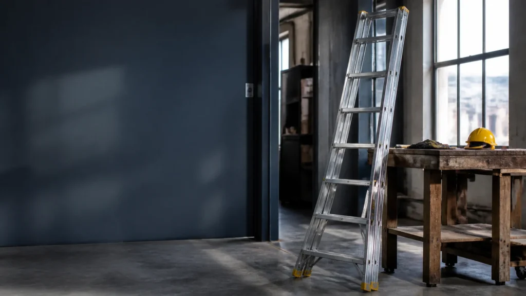 Échelle professionnelle dans un atelier contemporain