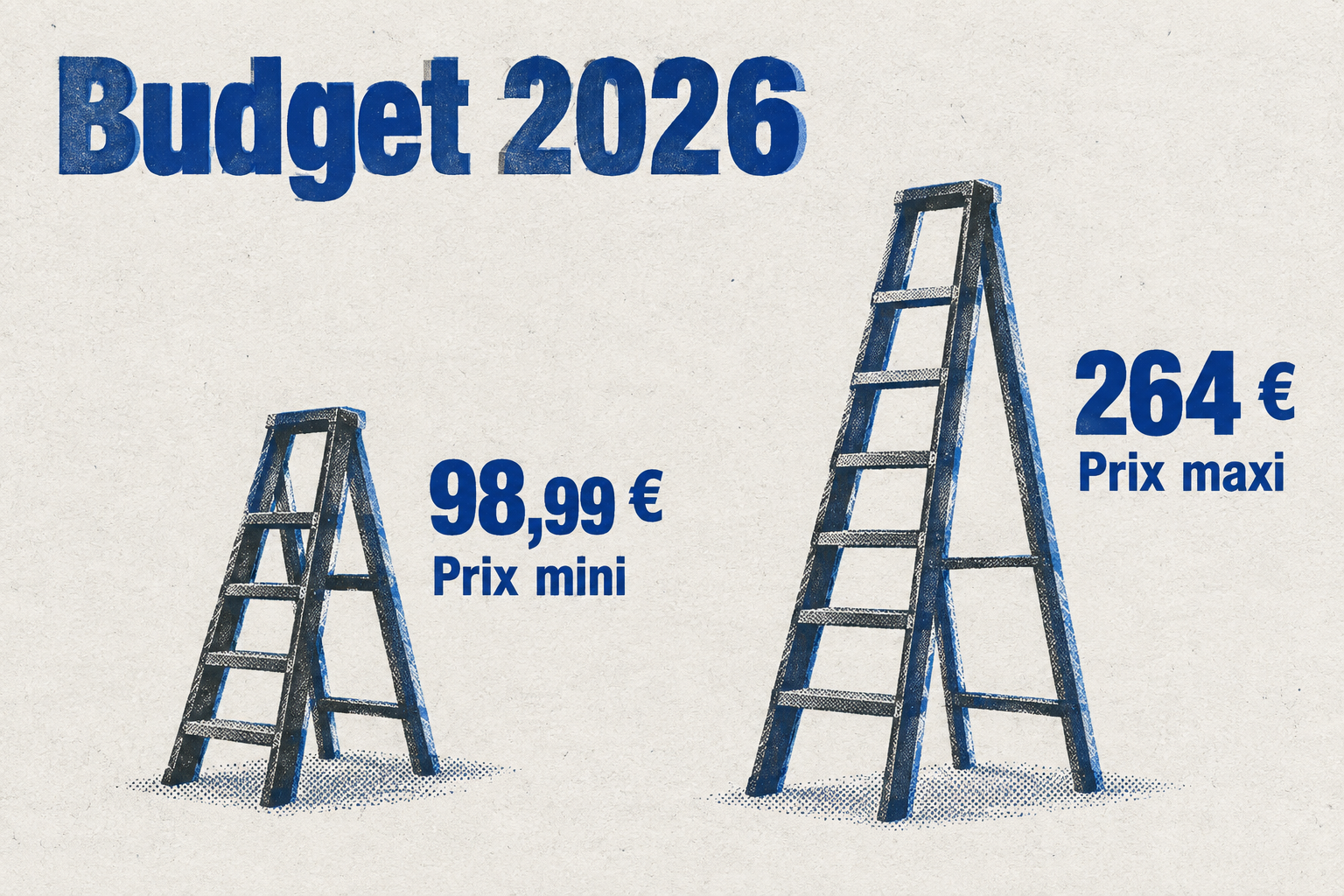 Échelle de prix : de 98,99 € pour un modèle aluminium EN 131 à 264 € pour un modèle haut de gamme.