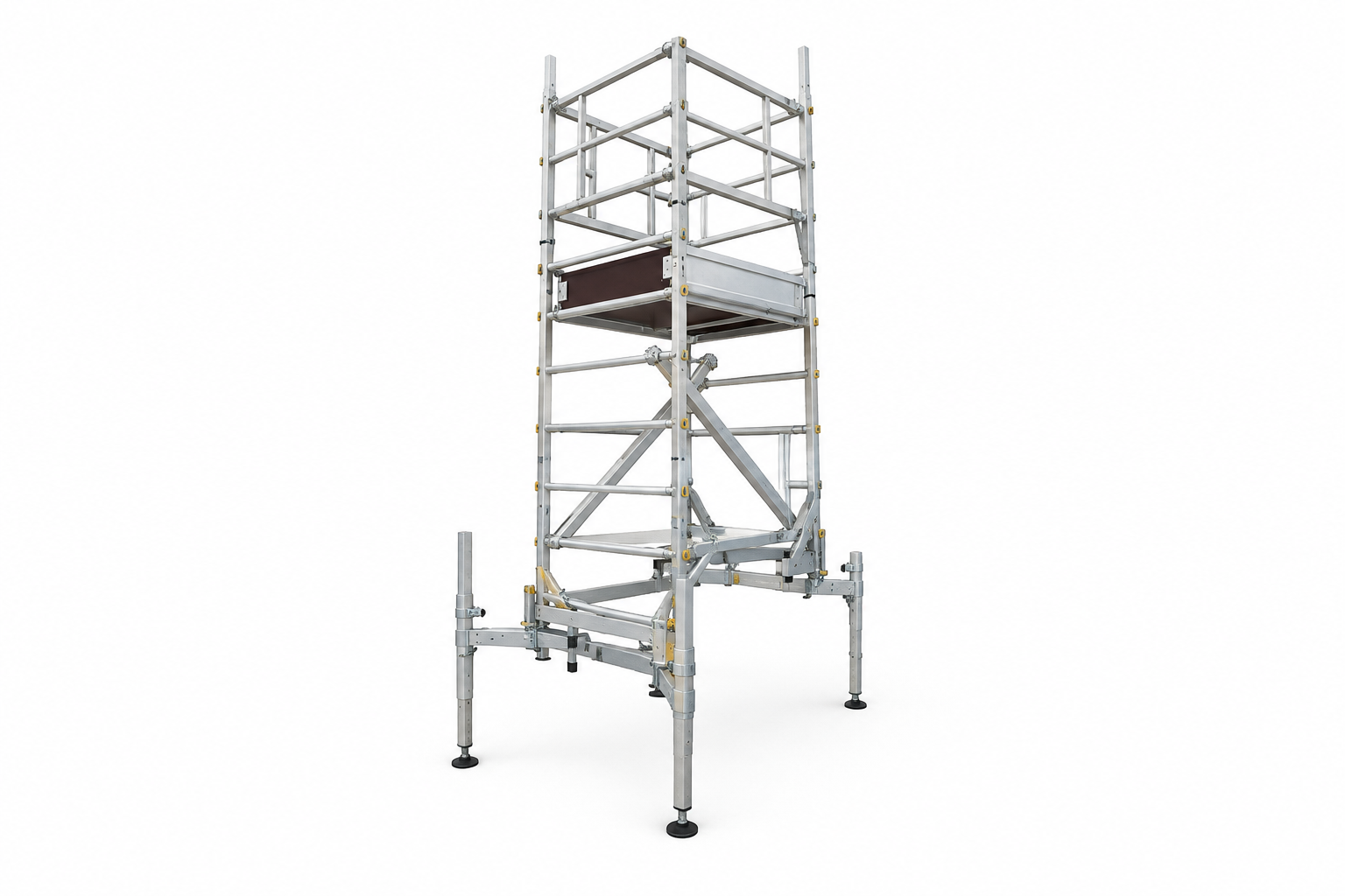 Échafaudage Ultralu Escalutop adapté aux escaliers en colimaçon